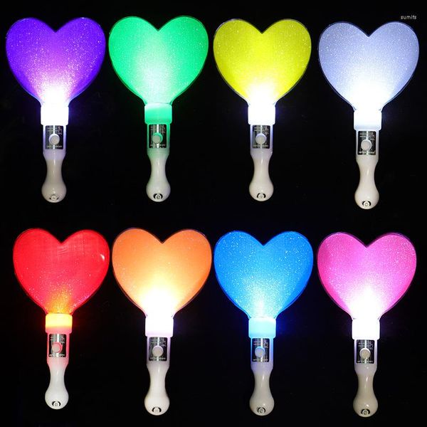 Decorazione per feste 1pc Bastone luminoso a cinque stelle Supporto per concerti Prop Love Heart Magic Night Glow Props Bomboniera di buon compleanno