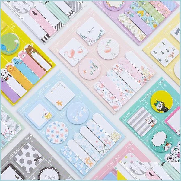 Notlar 24 PCS/Lot Mini Dizin Yapışkan Notlar Not Defarı İşaretçisi Bookmark Planlayıcı Gündem Sticker Scrapbooking Ofis Okulu Damla Teslimat Dharw