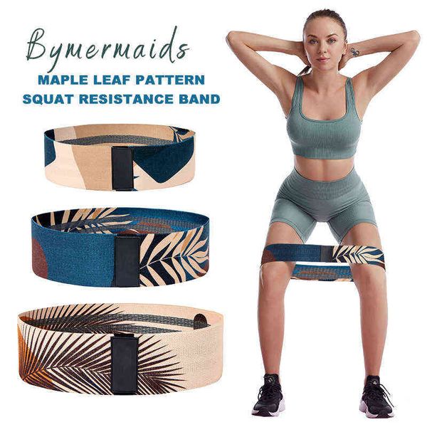 Bymermaids Nuovo modello a foglia d'acero Resistenza s Fitness Yoga Attrezzatura da palestra Allenamento Hip Lifter Set di fasce elastiche 0908