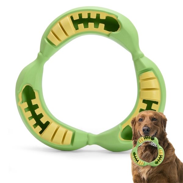 Brinquedos para cães mastigam as mastigações médias - Trate o dispensador Stuffable Tough Tough Dog Toys Substituto Puppy Pet Toys Toys -Banana Circle Shape 220908