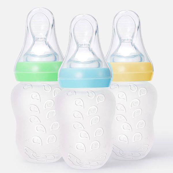 Biberon in silicone morbido con coperchio per bambini con riso pastoso orientale prendere medicine avere zuppa senza BPA 20220908 E3