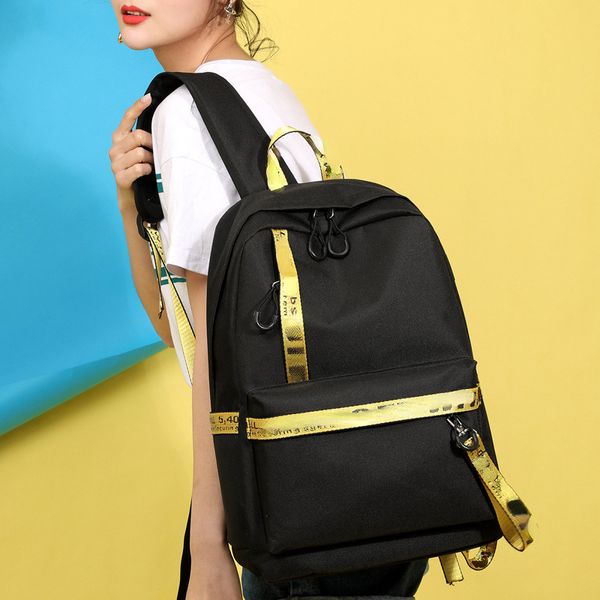 Moda sırt çantası büyük kapasiteli şarj sırt çantaları kolej tarzı gündelik ışık seyahat çantası öğrenciler için