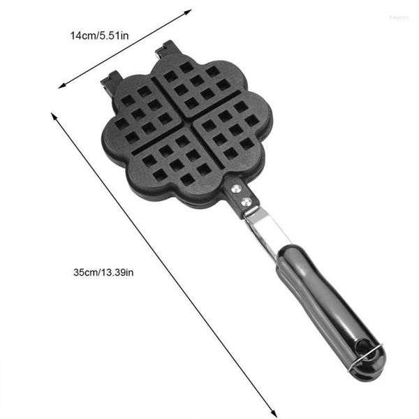 Pişirme Kalıpları Kalp Şekli Ev Mutfak Gazı Yapışmaz Waffle Maker Pan Kalıp Pres Plaka Aracı