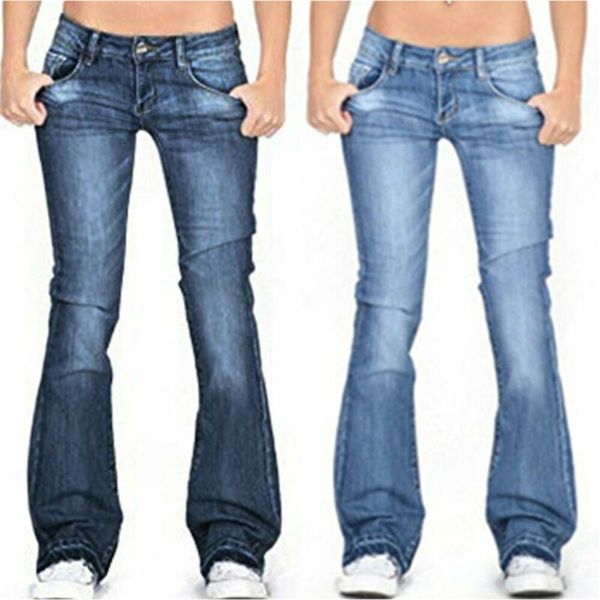 Damen Jeans Skinny Flared Fashion Denim Hosen Bootcut Bell Bottoms Stretch Hosen Frauen Frau Low Rise 220908