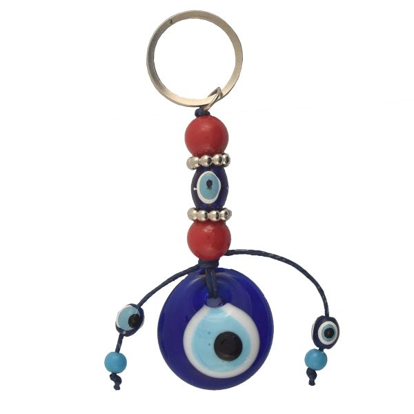 Ключевые кольца L Eight Eye KeyChain Red для удачи Amet Charm Женщины или мужчины Keyring Car Decor Turkish Nazar Protection 5 Blue S MJFashion Am1yc