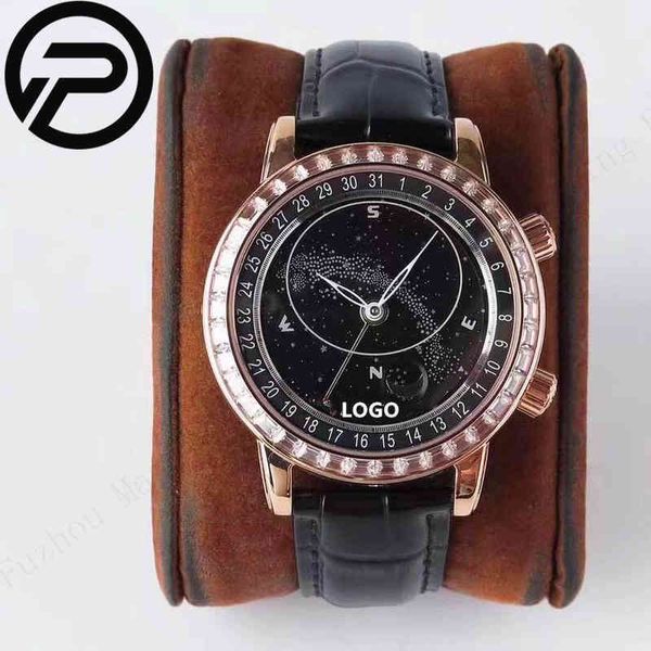 Relógio mecânico de marca personalizado Al Factory 42mm 240 movimentos 48 horas de energia cinética de luxo