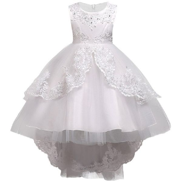 Mädchenkleider Blumenmädchenkleider Hochzeit Ostern Junior Brautjungfer Prinzessin Mädchen Kleid Ärmellos Kinder Weihnachtsfeier Kleinkind Vestidos 220908