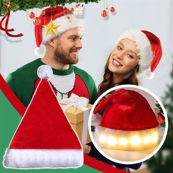 Altre forniture per feste di eventi Cappelli di Natale a led Cappellino luminoso Cappello di Babbo Natale Pupazzo di neve Elk Cappello di Natale per bambini adulti Anno Forniture per feste festive # t2p 220908