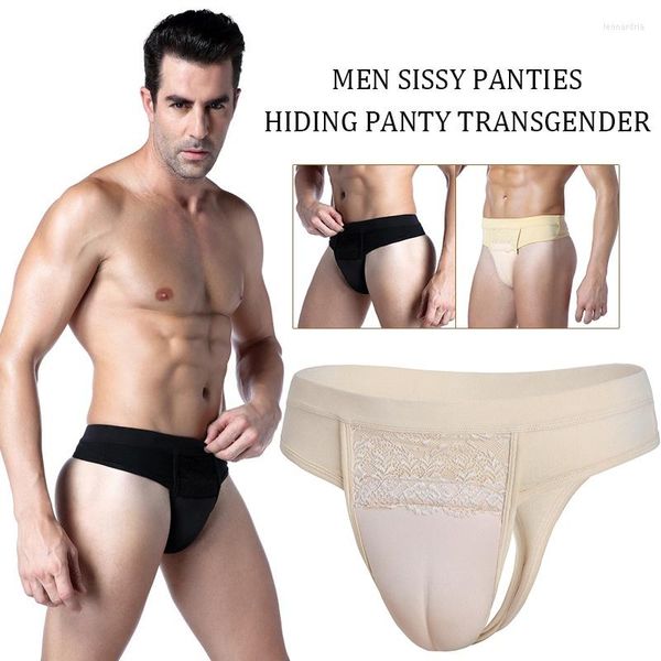 G Stringhe da uomo Finto intimo vaginale Controllo False fica Panty Gaff Inserto Mutandine imbottite per Drag Queen Crossdresser Transg279O