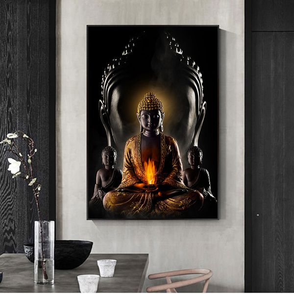 Leinwandgemälde, Gott-Buddha-Poster, Wandkunst, Leinwanddrucke, moderner Buddha-Buddhismus für Wohnzimmer, moderne Heimdekoration, ohne Rahmen