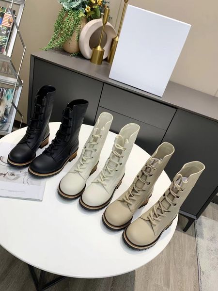 2022 Stivaletti firmati da donna Lady Luxury Martin Boot Scarpe casual piatte in pelle invernale da esterno con scatola taglia 35-41