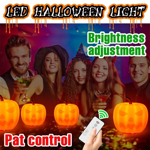 Halloween Spielzeug Nachtlicht für Kinder LED Touch Sensor Halloween Lampe Lampara Kürbis Glühbirne Atmosphäre Kinder Geschenk RGB Home Room Decor Beleuchtung 220908