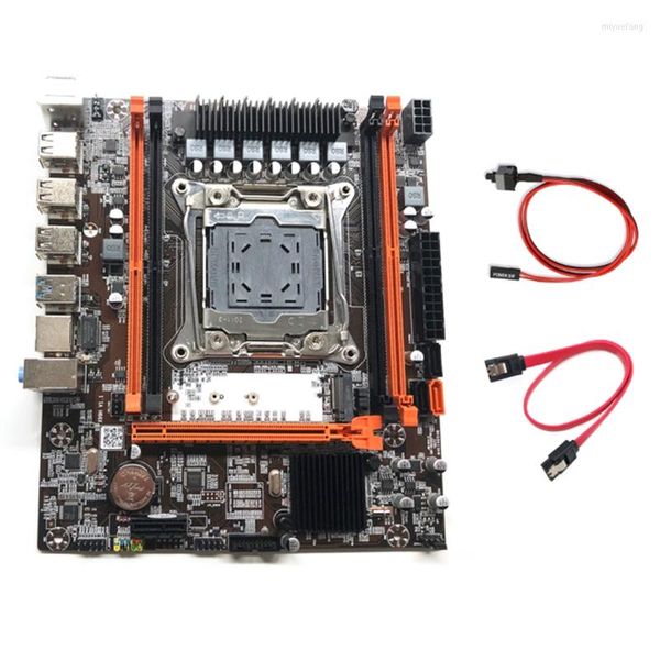 Placas-mãe x99h placa-mãe LGA2011-3 Computador com suporte de cabo SATA E5 2678 2666 V3 CPU da série