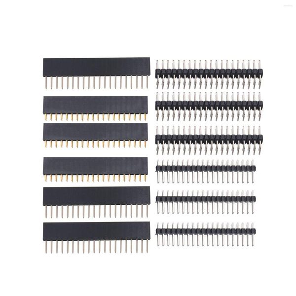 Computerkabel 12PCS 40 Pin GPIO Header Kit 20X2 Pins rechtwinklige Buchse für Raspberry Pi Zero/4B/3B /3B/3A