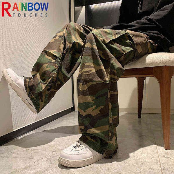 Мужские брюки Rainbowtouches Camouflage Pant 2022 New Fashion Men Men Cargo Bant Casual Vintage Style Jogging Men's Madeny негабаритные брюки T220909