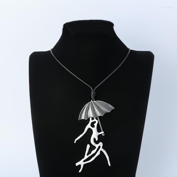 Подвесные ожерелья милый зонтик дизайнерский колье мода Женские Женские Ювелирные ювелирные изделия подарки для девочек