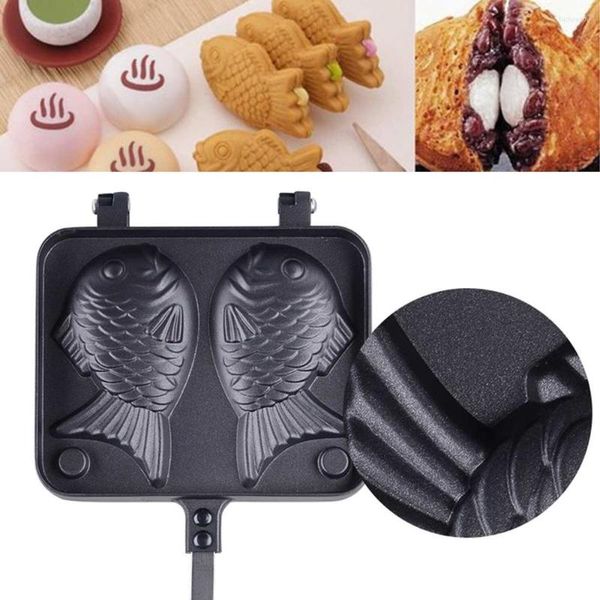 Stampi da forno Antiaderenti A Forma di Pesce Waffle Pan Maker Buscuit Torta Cuocere Bakeware Cucina di Casa Fai Da Te Dessert Piastra di Cottura Mini