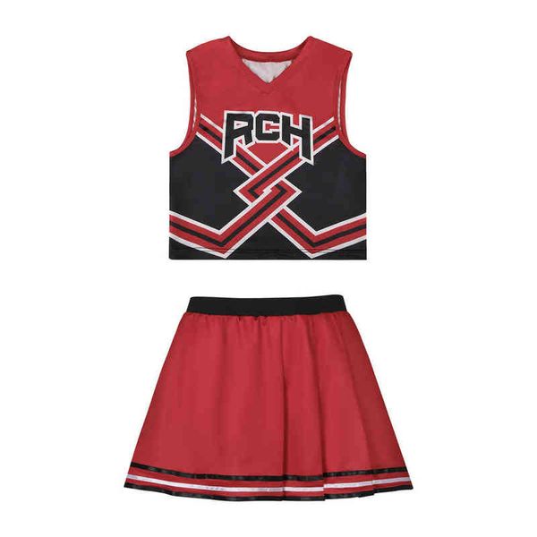 TRABALHOS femininos Bring It On Cosplay Come Cheerleader Movie RCH Printed Top Skirt Beautiful Girl Líderes de Cheerleaders Uniform Girls United