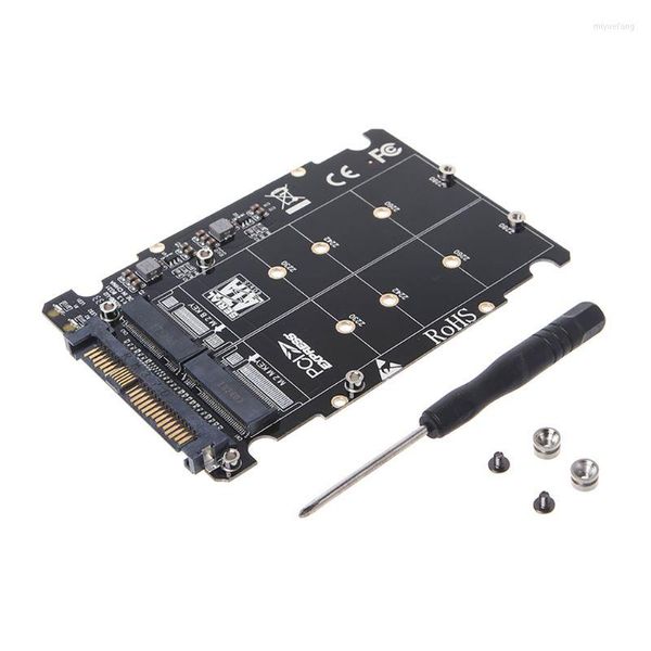 Cavi per computer Adattatore da M.2 SSD a U.2 2 in 1 NVMe Key B/M NGFF PCI-e SFF-8639 Convertitore PCIe M2 Desktop