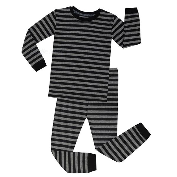Pijama de pijamas de pijamas para meninos listras de pijamas ternos para criança roupas de primavera para crianças de 2 a 8 anos 220909