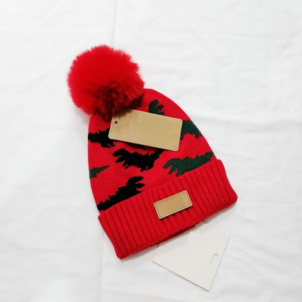 Winter-Pompom-Mütze für Kinder, gestrickte Mütze, warme Baby-Kinder, Outdoor-Slouchy-Kappen, Hüte