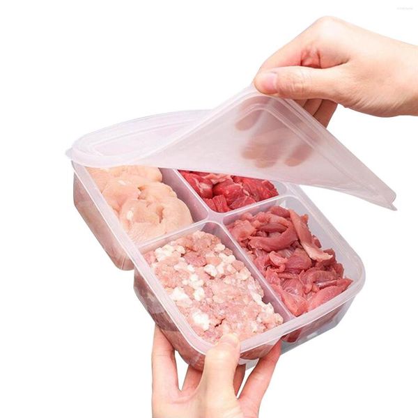 Garrafas de armazenamento 7pcs mantêm fresco com tampa portátil transparente recipiente de alimentos preparação de refeição fácil limpa de grande capacidade para lancheira microondas cofre