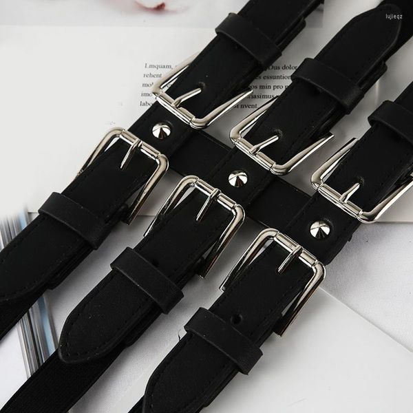 Cintos Mulheres envolvem cintura para vestido Slimming Corset Fashion Soft Faux Leather Elastic Belt 1pcs Cool 3 tiras