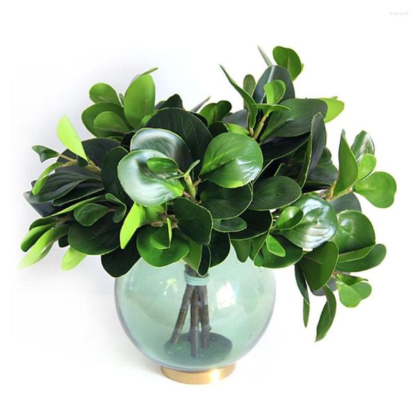 Flores decorativas Simulação Planta verde Feijão artificial deixa acolher pinheiro decoração de flores pequenas folhas de água floral floral