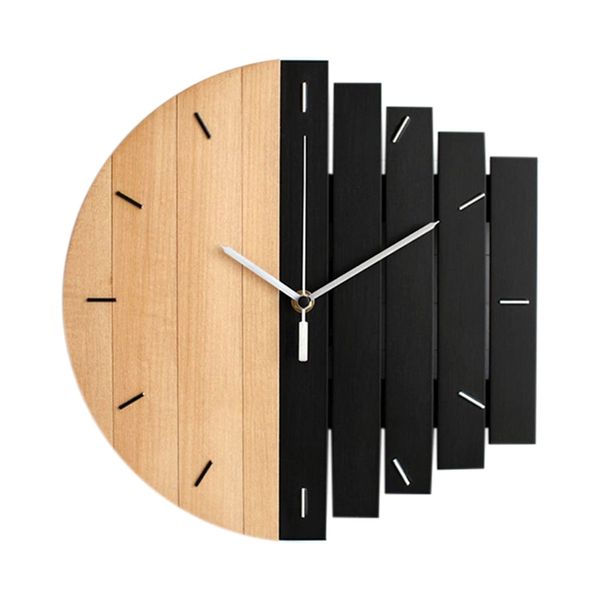 Relógios de parede relógio de parede de madeira design moderno design vintage rustic shabby relógio silencioso assista decoração home decoração b 220909