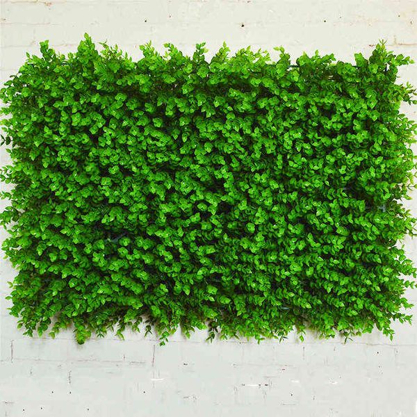 Faux Floral Greenery 1 Stks 40x60 cm Grass artificiais de grama verde Plástico Simulação Artificial Planta Aquário Shopping Hotel Hotel Gazon Wall Decor J220906