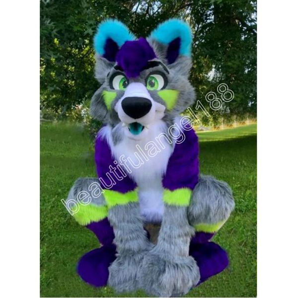 Halloween Husky Chien Renard Mascotte Costume Dessin Animé En Peluche Anime thème personnage Taille Adulte De Noël Carnaval Fête D'anniversaire Fantaisie Outfit