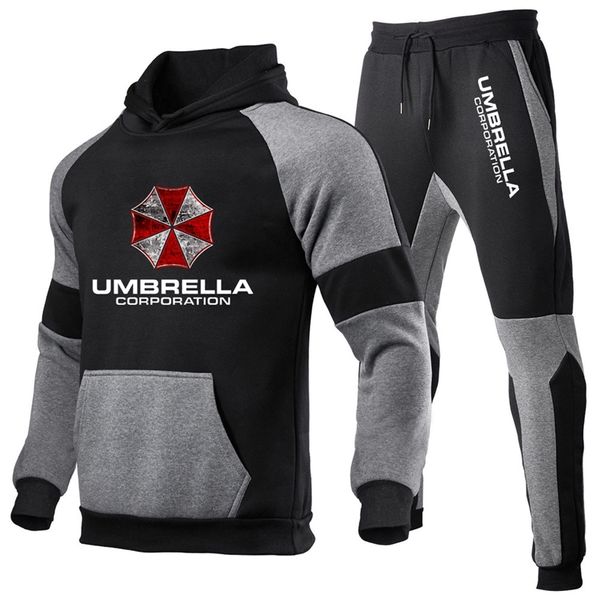 Herren-Trainingsanzüge für Herren, Umbrella Corporation, Herbst-Reißverschluss, Kapuzenpullover, Hosenteile, lässiger Druck-Trainingsanzug, klassischer, bequemer Anzug 220909