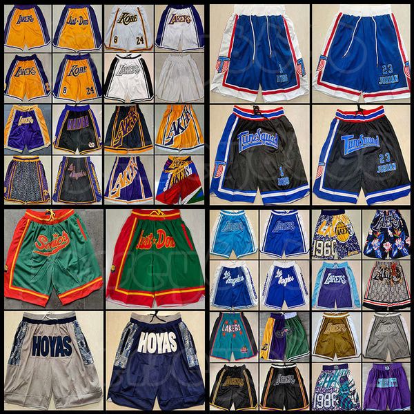 Men Mesh Team Throwback Just Don Stitched Face NCAA 1 23 Wolverines Black Blue Basketball Shorts Taschen Mitchell Ness 8 24 Black Mamba Western Eastern Hip Pop