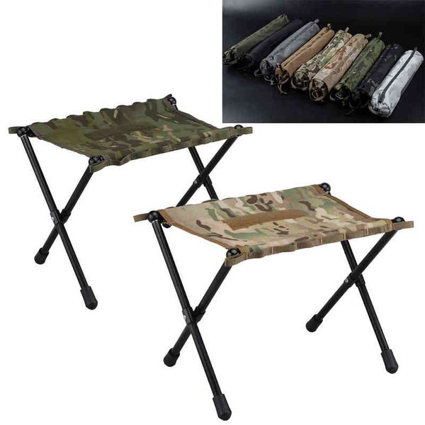 Kamp mobilya açık alüminyum alaşım katlanır sandalye kamp balıkçılık taburesi taktik multicam portatif hafif u ay sandalye 0909