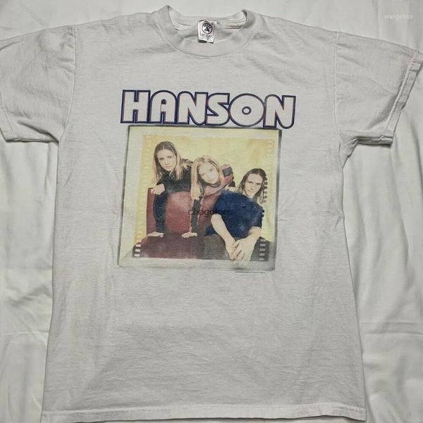 Camisetas masculinas camisetas masculinas Vintage 90s 1999 Hanson Band Tee Size Mmen's Mmen's Mmen's Menmen's