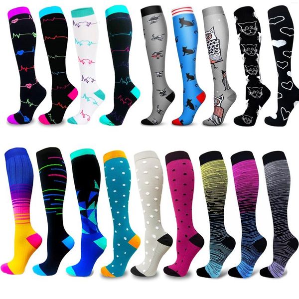 Herrensocken, 58 Stile, Kompression für Krampfadern, Krankenschwestern, Ödeme, Diabetes, Outdoor, Sport, Männer, Frauen, Laufen, Radfahren