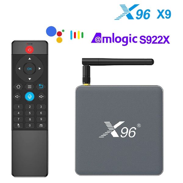 X96 X9 Amlogic S922X Android TV Box 4GB RAM 32GB ROM Unterstützung 8K USB3.0 Dual Wifi 1000M LAN Smart TVBox Set Top Box Media Player