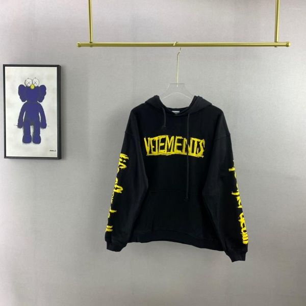 Sudaderas con capucha para hombre VTM Black World Tour Hombres Mujeres Amarillo CITY Texto impreso VTMHoodie Manga Life After Death Logo Sudaderas