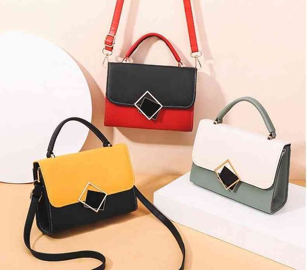 Q-индивидуальная сумка Ladi Msenger Bag Simple One-Clorder Matching Matter Square Bag Lady Bidbag Lady Wallet