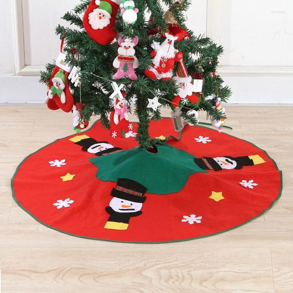 Decorazioni natalizie 90 cm Plum Blossom Cuore Tre Babbo Natale Pupazzo di neve Gonna rossa per l'albero Buon regalo per la decorazione della casa 2022