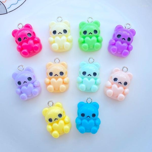 Figurine decorative 10/20pcs Resin Cute Hook Bear Animal Series Flat Back Cabochon Scrapbook Kawaii Accessori per abbellimenti fai -da -te L85