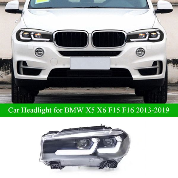 F15 LED Tagfahrlicht für BMW X5 X6 Scheinwerfer Montage 2013-2019 F16 F85 Dynamische Blinker Dual Beam Objektiv Auto Lampe