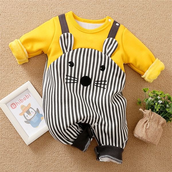 Macacão Roupas infantis Autum Spring Autum engrosse Romper Crianças Mumpsuit Nascido Macacão Menino Roupas de menina 0 3 6 9 12 18 24 meses 220909