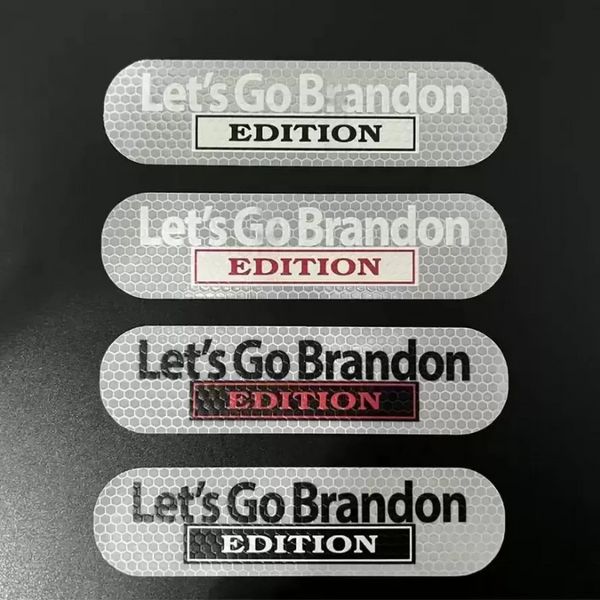 Parti Dekorasyonu Let Is Go Brandon Edition Araba Sticker Otomatik Kamyon Kuyruk Etiketi Yansıtıcı Aydınlık Tutkallı Araba Aksesuarları 909