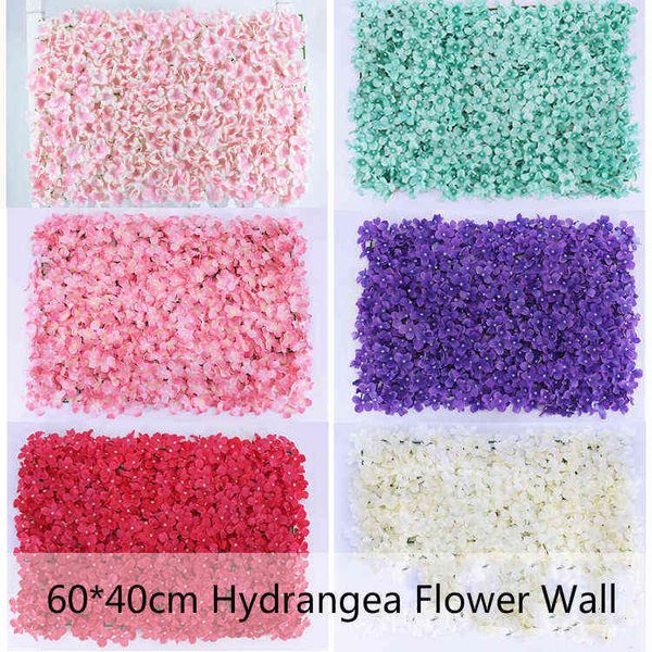 Faux Floral Greenery 60x40 cm Hydrangea Flower Photography Props Home Hotel Decoração Diy Wedding Flowers White Fake Flowers J220906