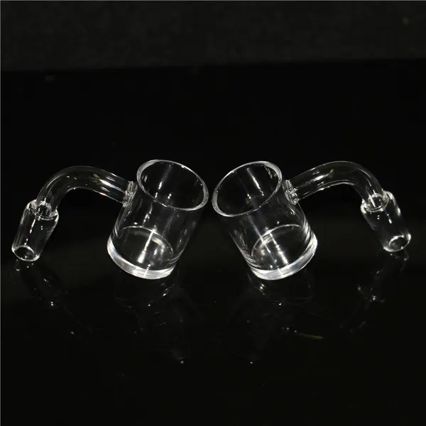 Flat Top 30mm XL Quartz Bangers Smoking 4mm Thick Bottom Domeless Quartz Banger Nail con 10mm 14mm 18mm Femmina Maschio 45 90 Gradi per Oil Rigs Water Pipes