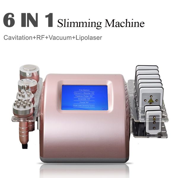 6 в 1 40K Ультразвуковое кавитационное машина вакуумная массажер для тела похудения антиклулулитовой радиочастотой