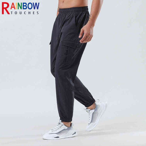 Pantaloni da uomo Rainbowtouches 2022 Pantaloni da fitness da uomo estivi Pantaloni cargo da tasca grandi in seta di ghiaccio ad asciugatura rapida T220909