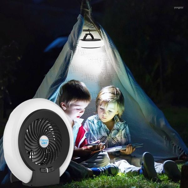 Tragbare Laternen USB wiederaufladbare Camping Laterne Fan LED Zelt Ring Licht mit hängenden Haken Schreibtisch für Home Office Auto
