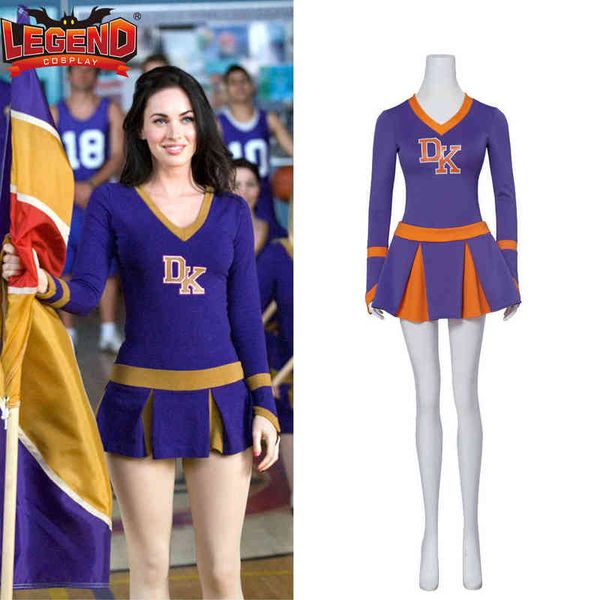 Tute da donna Jennifer Check Come Uniform Dress DK High School Manica lunga Viola Cheerleader Come Jennifer Body Movie Megan Outfit T220909